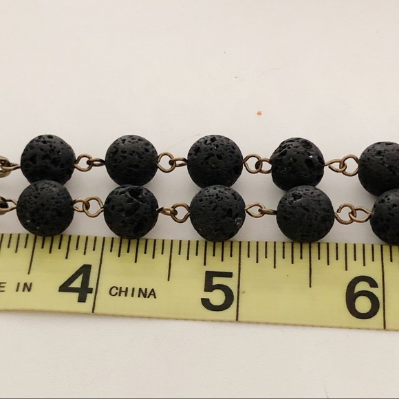 NWOT MARLYN SCHIFF Boho Tiny Chain Link Long Necklace with Black Leather Tassel - Picture 14 of 16